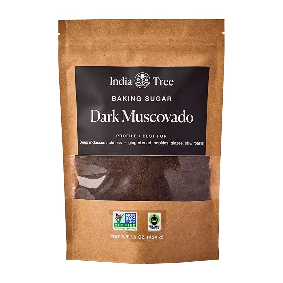 India Tree Dark Muscovado Sugar, 1 Pound