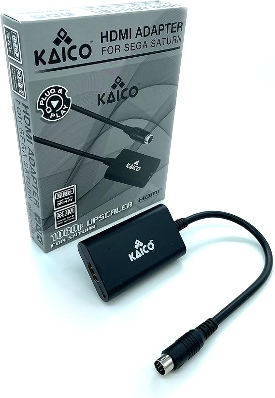 Kaico SEGA Saturn HDMI Adapter, 1080p S-Video Converter for PAL/NTSC