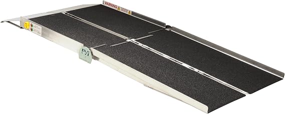 Prairie View Industries Portable Multifold Reach Wheelchair Ramp, 52 Pound