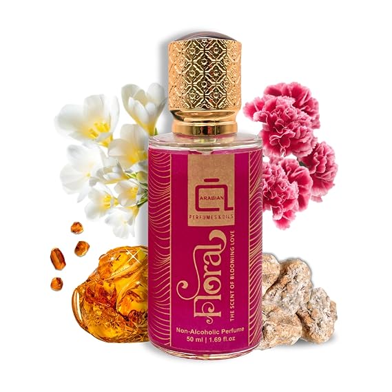 ARABIAN PERFUMES & OILS Floral Non-Alcoholic Perfumes for Women 1.69 Fl Oz. | Fresh Floral Light Fragrance | Long Lasting Travel Size Perfumes