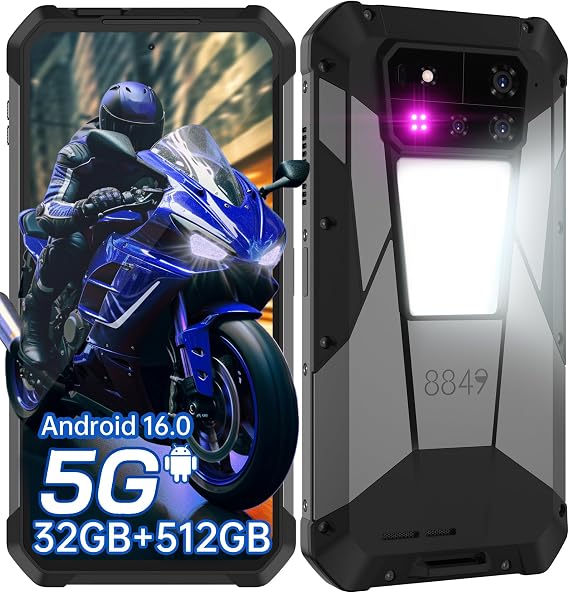 8849 Tank 4 Pro Projector Phone, 5G Rugged Smartphone with 3K AMOLED Screen