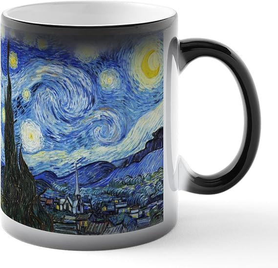 CafePress The Starry Night By Vincent Van Gogh Ceramic Magic Mug Coffee, Tea Cup 11 oz