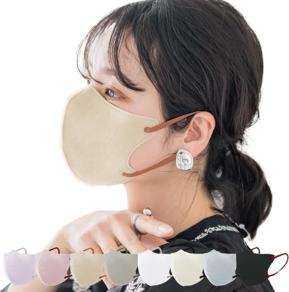 Ryohin Ichiki, 5D Mask for Summer, 3-Layer Thin for Easy Breath, 3D Mask, 20 Sheets/60 Mask, Japanese Supervisor, Kaken Tested, Eligible Invoice Issuer 10 Sheets x 2 Packs, 3D Mask, Color Mask, Fits