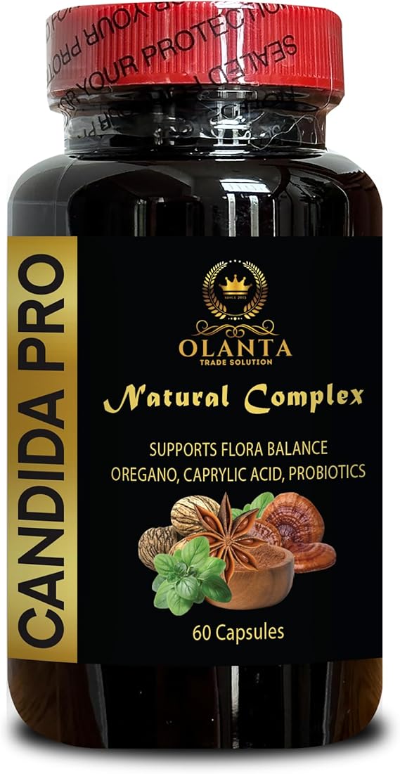 Candida Support Supplement - Intestinal Flora Support, Gut Flora Balance Complex, Immune System Support with Digestive Enzymes - 1 Bottle 60 Capsules