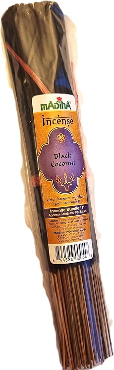 Black Coconut - Exotic Madina Incense Sticks 100 Pack Bundle