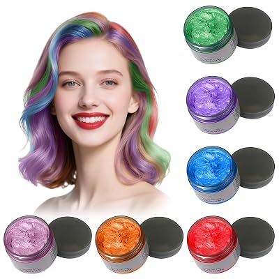 Hair Color Chalk Kit, Stocking Suffer for Man Woman, Natural Washable Hair Dye Temp Hair Color Cream for DIY Hairstyle on Birthday, Party, Crazy Hair Day, Easter Stocking Suffer