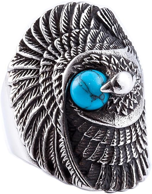 Genuine Stainless Steel Ring for Men Fashion Punk Rock 3D Animal Rings