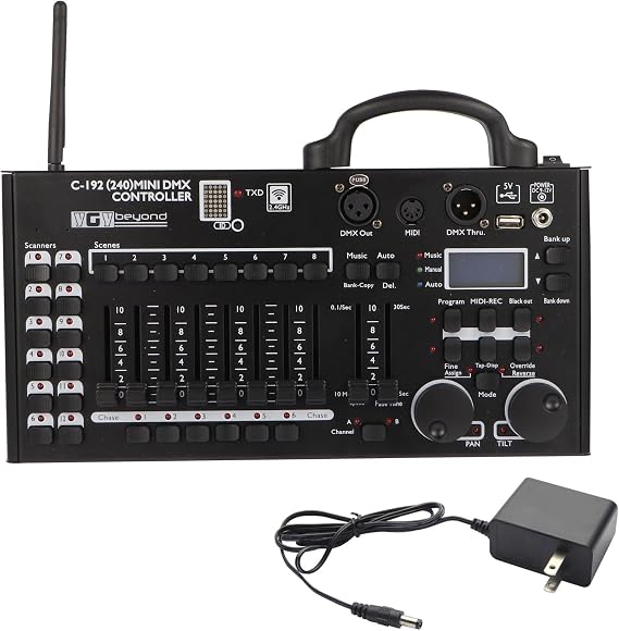 Wireless DMX Controller,192 Channel DMX512 Controller Stage Lighting Equipment & Accessorie For Dj, Ktv, Large Concert, Holiday Party And Fashion Show DMX Light Controller