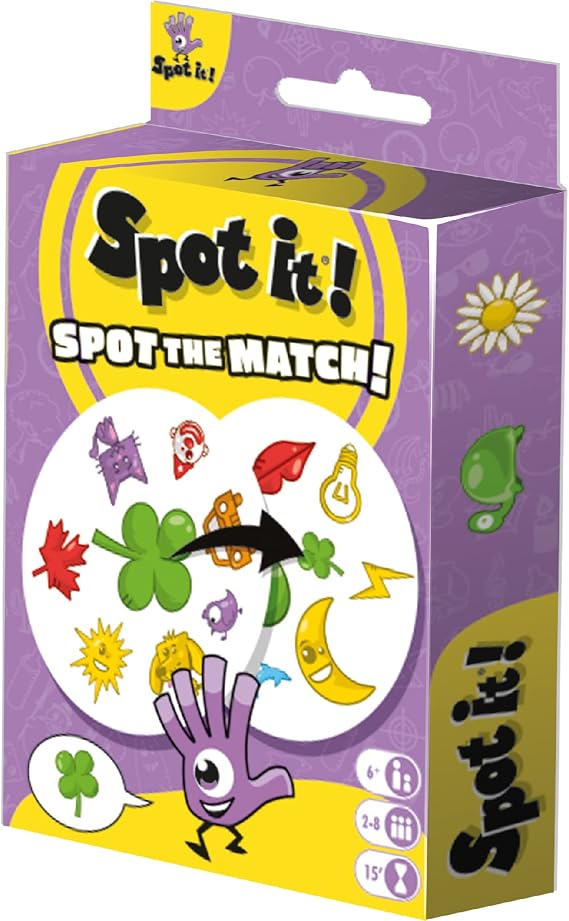 Asmodee Spot It! Classic (Pocket) - Fast-Paced Observation and Matching Game for The Whole Family! Convenient for Travel, Great Gift for Kids, Ages 6+, 2-8 Players, 15 Minute Playtime