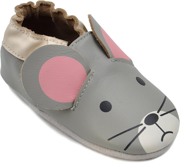 Unisex Soft Sole Leather Shoes Boys & Girls First Walker Toddler Crib Booties Slippers