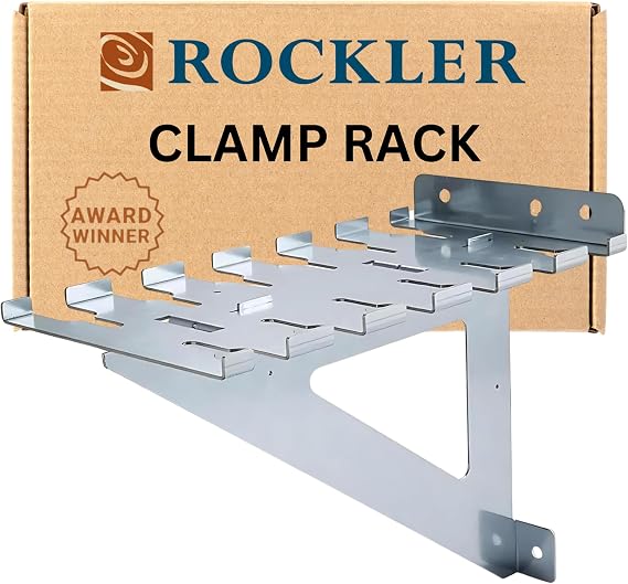 Rockler HD Pipe Clamp Rack Rack Helps to Store Heavy Duty Clamps 12 Gauge Galvanized Steel Pipe Clamps Store Full Rack of Clamps up to 60 Long - Garage Workshop Organizers & Storage
