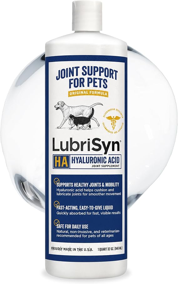 LubriSyn HA Hyaluronic Acid Hip & Joint Supplement for Dogs & Cats, 32 oz