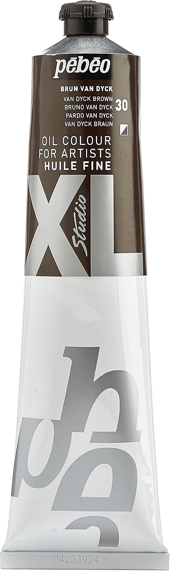 Pebeo - Fine Oil XL 200 ML - Van Dyck Brown Oil Paint - Pebeo Oil Painting - Van Dyck Brown 200 ml