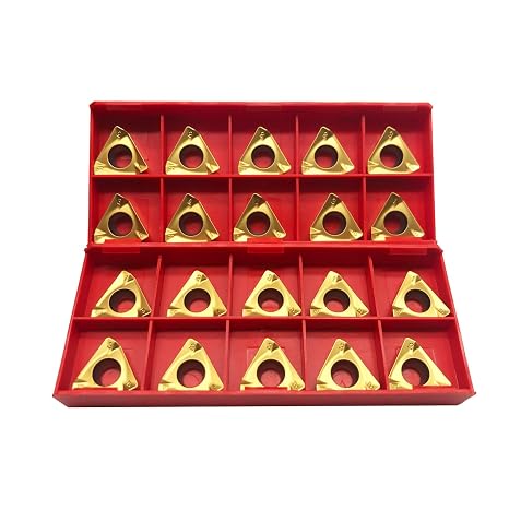 GBJ 10/20pcs 3PKT150508R-ZM ZM20 Milling Inserts for TF90-450-22R-15 Right Angle 90 Degrees face milling Shell Cutter Processing Hard Steel Parts (20pcs 3PKT150508R-ZM)