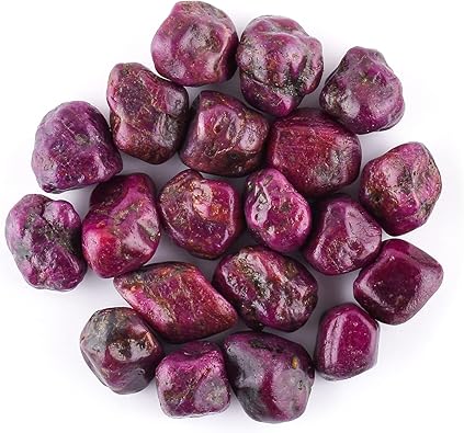InfinityGemsArt 100 CTS. Natural Raw Ruby Rough Stone, Ruby Bullets, Rough Crystals for Jewelry Making, Wire Wrapping Wholesale Gemstone Lot Crystals, July Birthstone, Birthday, DIY Gift