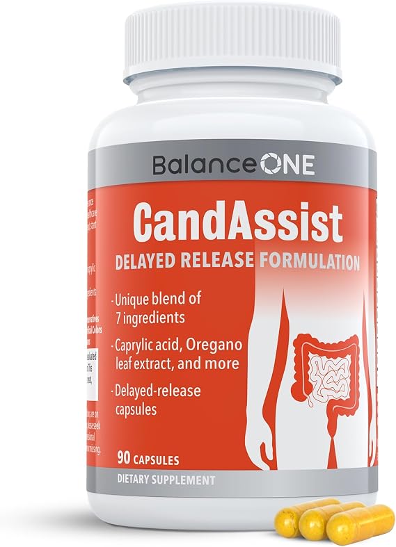 Balance ONE Candida Cleanse Support Supplement for Women & Men, 90 Capsules