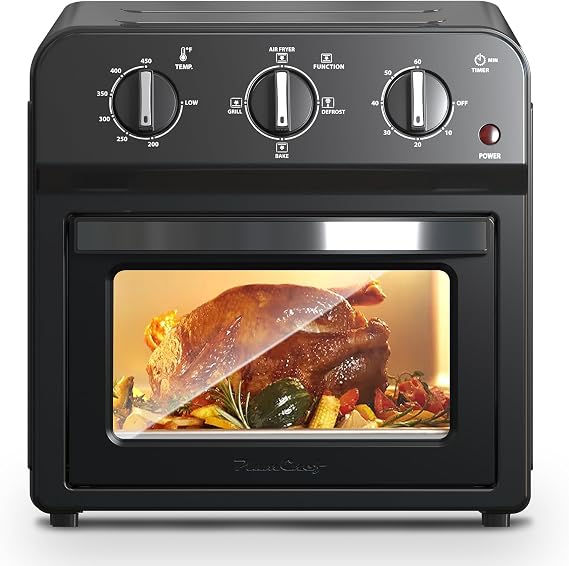 Family Size Air Fryer Toaster Oven Combo,13QT,360 Hot Air Circulation for Healthy Oil-Free Cooking, Multifunctional Convection Contertop Oven, Adjustable Time & Temp Control