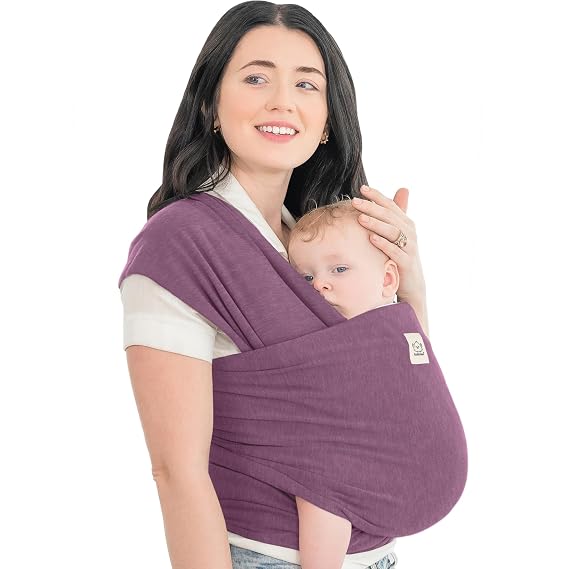 KeaBabies Baby Wrap Carrier, All in 1 Original Baby Carrier (Dark Mauve)
