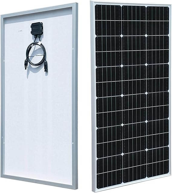 XINPUGUANG Solar Panel, 100 W, 12 V, High Efficiency, Single Crystal, Compatible with Solar Systems, Install on Caravans, Boats, Roofs, Verandas, Disaster Prevention Solar Panel 100 W