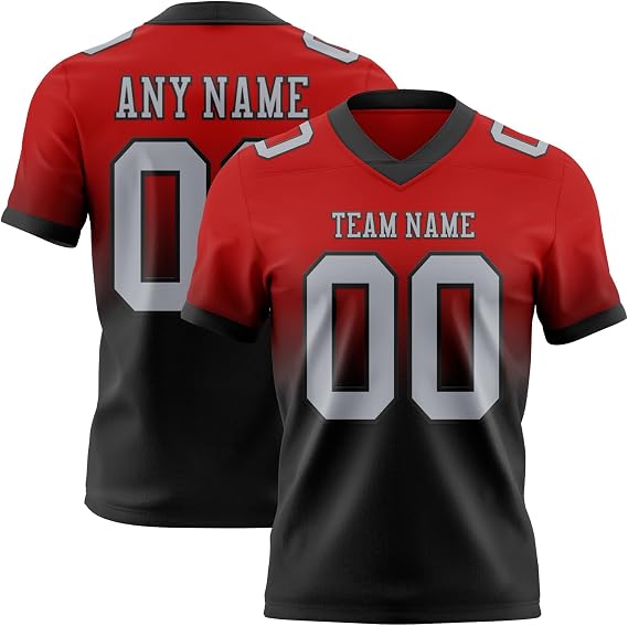 Fanscustom Custom Football Jerseys Men Personalized Stitched/Printed Gradient Sports Shirts Team Practice Uniforms Women