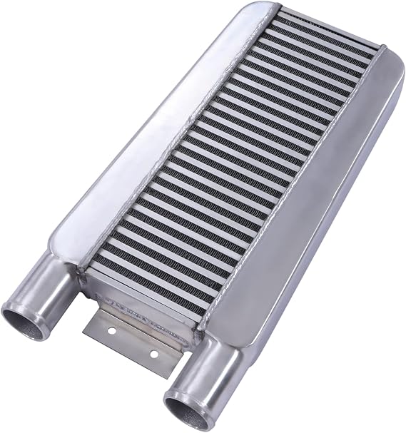 Universal Front Mount Intercooler 24"x11"x3" Universal Intercooler Direct Replacement for any Turbo Charger System 2.5" Inlet/Outlet Aluminum Intercooler Silver 5~50PSI (24"x11"x3")