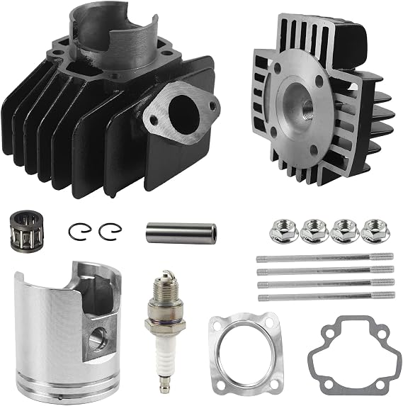 Flypig 60cc Big Bore Kit Cylindrical Piston Gasket Head Top End Set for Yamaha PW50 1981-2009