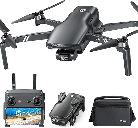 Holy Stone HS900 GPS Drone with 3-Axis Gimbal 4K Camera for Adults, 249g | Lightweight Brushless FPV Drone with 4K/30FPS Video, 48MP Photo, 6KM Transmission, Visual Tracking Follow Me, Smart Return