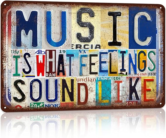Vintage Music Is What Feelings Sound Like Metal Sign Tin Signs