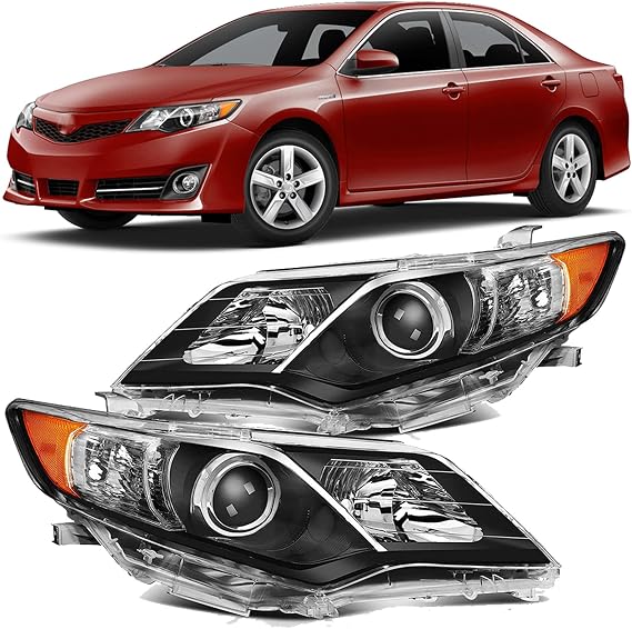 labwork Headlight Assembly Replacement for Toyota Camry SE 2012-2014 Headlights Projector Set Driver and Passenger Side
