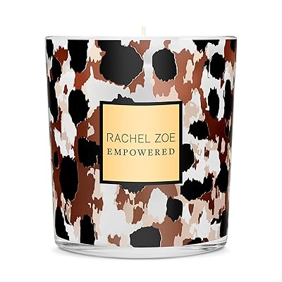 Rachel Zoe Empowered Scented Candle - Vanilla Scented Jar Candle - Luxury Perfume Oil Jar Candle with 45 Hour Burn - Soy Wax, Cotton Wick - 6.3 oz