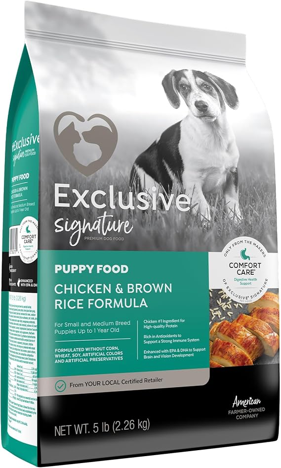 Exclusive | Signature Puppy Chicken & Brown Rice Comfort Care | Dog (Puppy) Food (5 Pound (5 lb.) Bag)