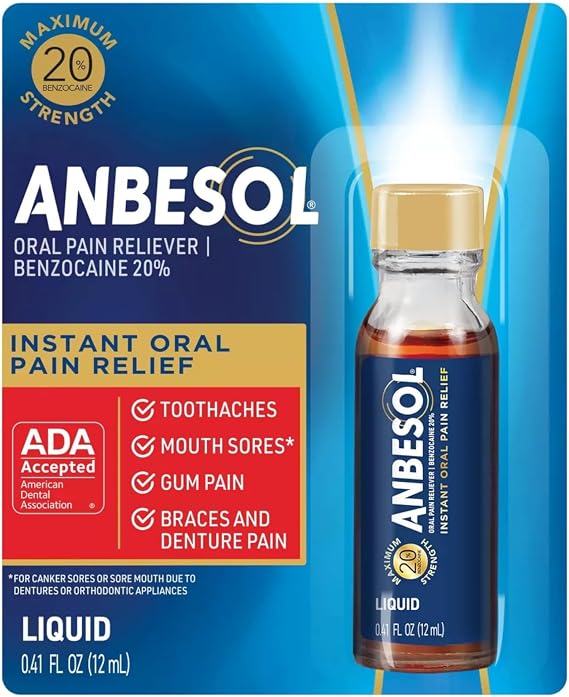 Anbesol Liquid Maximum Strength, 0.41 Fl Oz