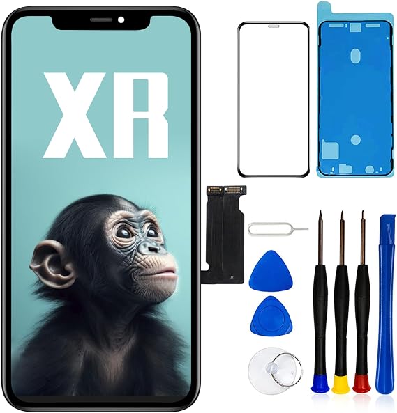 for iPhone XR Screen Replacement Frame Assembly LCD Display and 3D Touch Screen Digitizer with Repair Tools