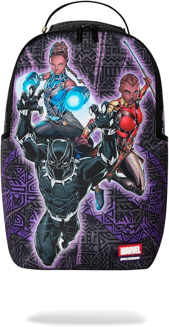 Sprayground BLACK PANTHER OFFICIAL COLLAB - NEVER BACK DOWN BACKPACK