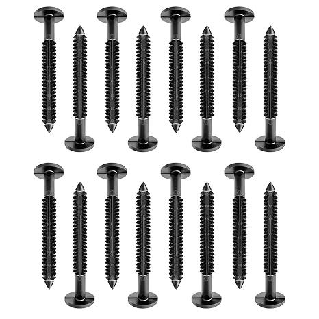 36Pcs 3 Inch Vinyl Shutter Fasteners Strongest Plastic Shutter Screws Window Shutters Hardware Exterior Spikes Loks for Fixing and Installing Decorative Exterior Vinyl Shutters
