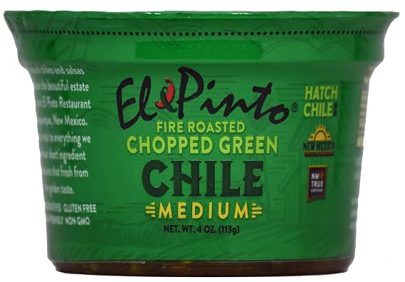 El Pinto Medium Roasted Green Chile Chopped (4 Ounce, 6 Pack)