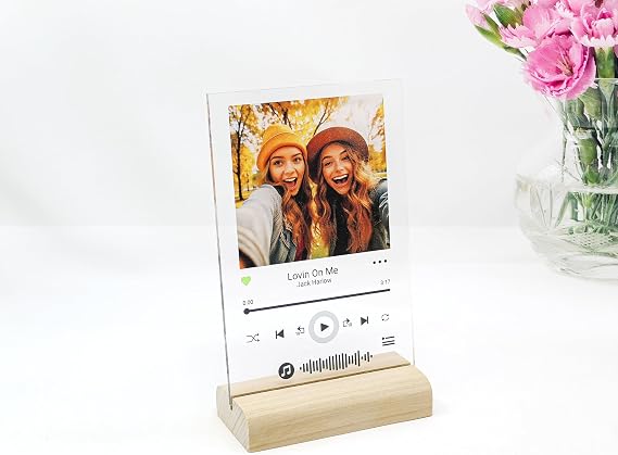 ARTSWAVE Personalized Gifts Spotify Plaque | Choose Your Favorite Photo & Song For Unique Personalized Gifts for Women | Customized Gifts For Him & Her (4x6 inch)