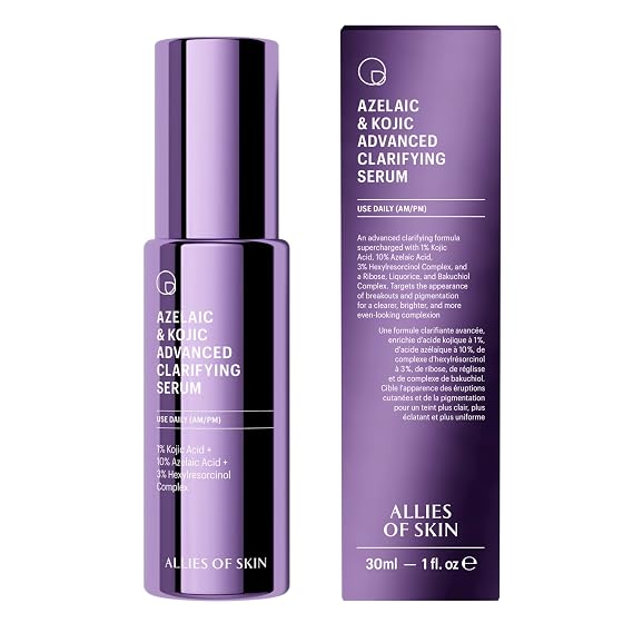 Allies of Skin Azelaic & Kojic Clarifying Face Serum, 1 Fl Oz