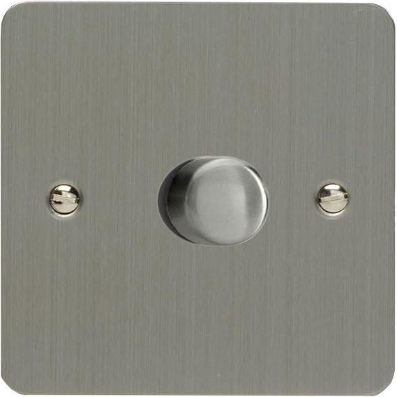 Varilight Switch, Brushed Steel, 89x89x47mm [Energy Class A+]