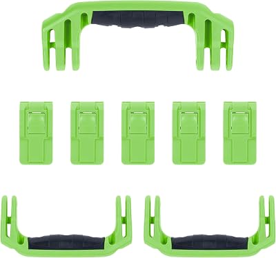 Pelican 1595 Replacement Handle & Latch Set by ColorCase - Lime Green - Handle and Push Button Latches