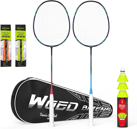Professional Carbon Fiber Badminton Rackets Badminton Racquet for Backyards Gym