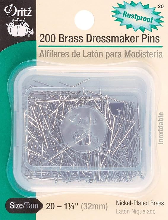 Dritz Dressmaker Pins: Size 20, 200/Pkg.