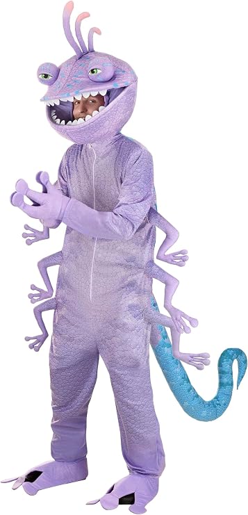Adult Disney Pixar Monsters Inc Randall Boggs Halloween Costume | Chameleon Villain Jumpsuit with Mask, Gloves, Shoe Covers