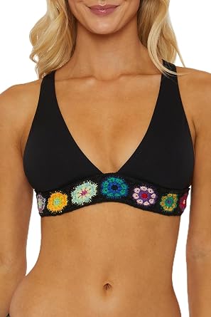 ISABELLA ROSE Women's 1969 Halter Bikini Top, Adjustable, Tie Back, Swimwear Separates for Women