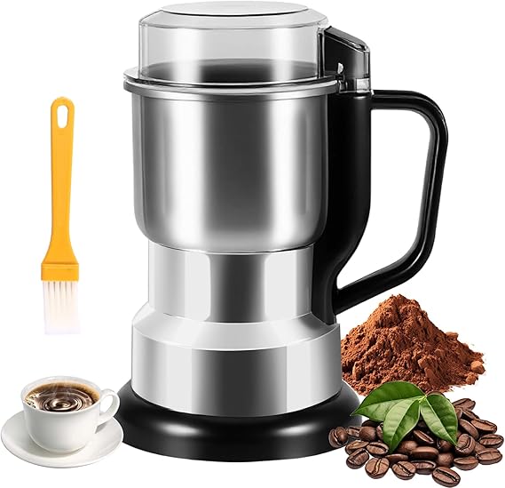 Electric Coffee Grinder 500ml 300W 8-Blade Stainless Steel