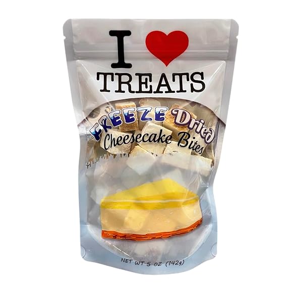 I LOVE TREATS Freeze Dried Cheesecake Bites 5 oz Crispy Crunchy Homemade Cheesecake Bite Size Flavorful