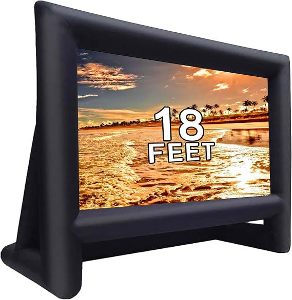 ‘Inflatable Movie Screen | 14ft/16ft/19ft Mega Projection Movie Screen | Portable Lightweight & Fully Equipped Blower Easy Set up | Great Outdoor Backyard Pool Fun (16 Feet