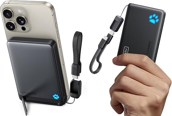 INIU for MagSafe Portable Charger, Qi2 Certified Slimmest 45W 10000mAh & Ultra Slim 10000mAh 45W PD Power Bank Combo