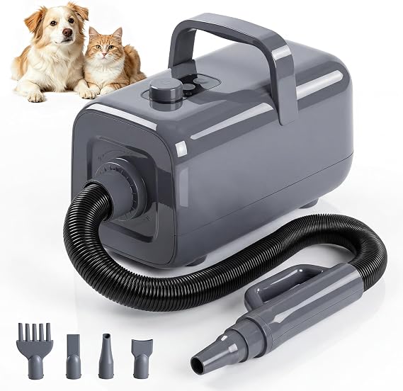 Dog Hair Dryer for Grooming, 3 Level Adjustable