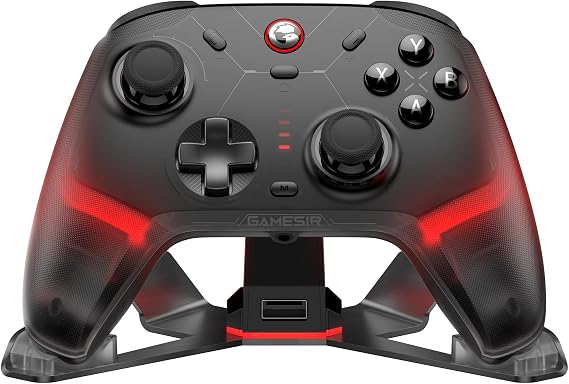 GameSir Cyclone 2 PCコントローラー TMRジョイスティック 連射機能/マクロ＆ループ機能 1000Hz ポーリングレートゲームパッド ホール & マイクロ 2-in-1 トリガー 六軸ジャイロセンサー搭載switch2 プロコン RGBライト マッピング可能背面ボダン搭載 連射機能 充電ドック付き PC/Switch/iOS/Android/Steam/Switch2